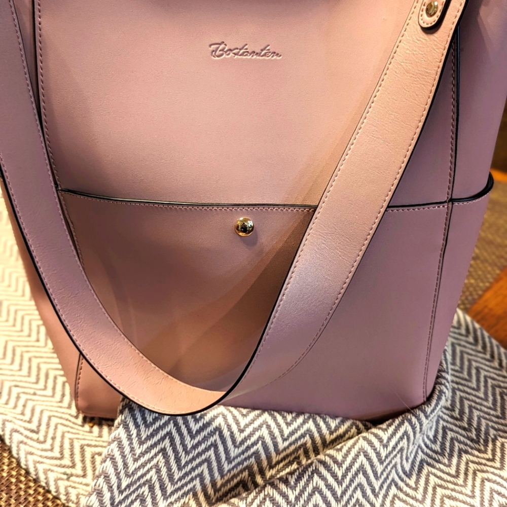 Bostanten leather mauve tote